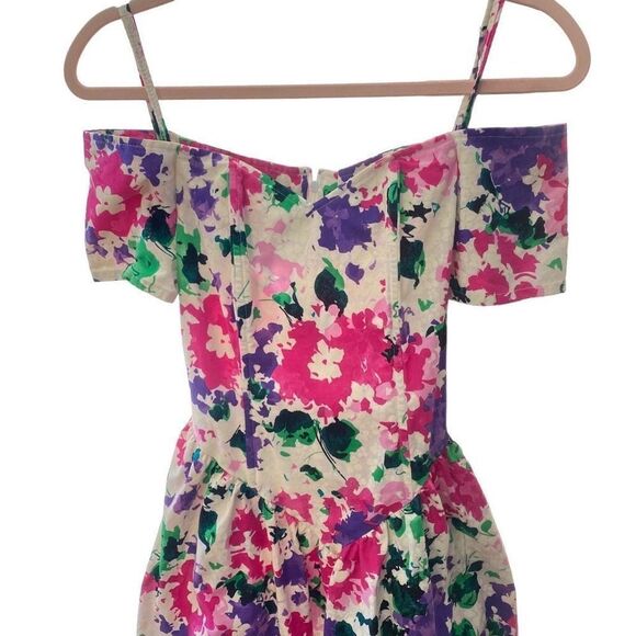 Vintage 80’s Eber San Francisco Floral Dress - Picture 8 of 11